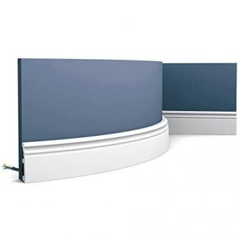 Zócalo Flexible Orac Decor SX195F Hamburg 200x8x1,9 cm Estilo Neo-Clásico Blanco