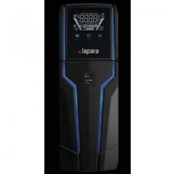Lapara LA-ITR-1500GAM SAI Interactivo Sinusoidal Pura Gaming UPS 1500VA/900W con Pantalla Extraíble y Bluetooth, Regulador de Tensión Integrado