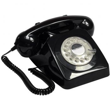 GPO Retro Black Rotary Dial Telephone