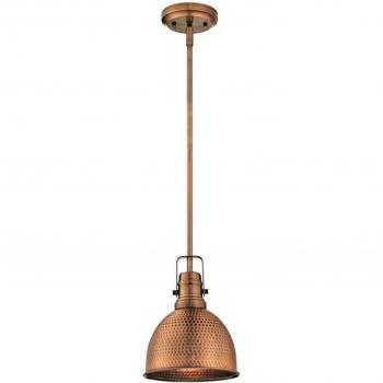 Colgante Westinghouse Madras Hammered Copper Washed 20