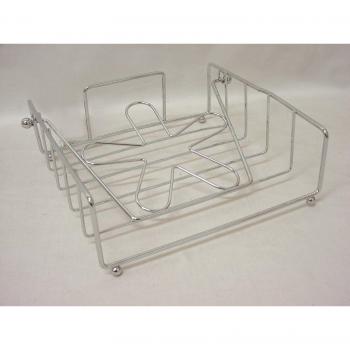 SERVILLETERO SERVILLETAS Plano SOBREMESA Cromado Metal Margarita