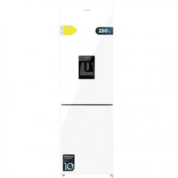 Frigorífico Combi Cecotec Bolero CoolMarket 250L No Frost con Dispensador de Agua, Compresor Inverter, Bajo Consumo, Modo Fast Cooling, Puerta Reversible y Alarma