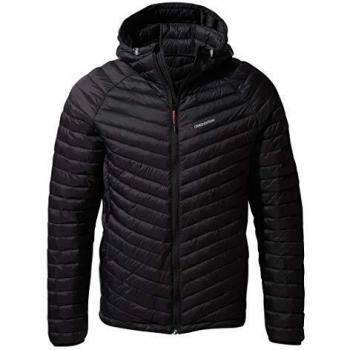 Craghoppers Hombres Expolite Hood Jkt Chaquetas desnudas/acolchadas, Hombre, Chaquetas acolchadas, CMN230 80050, negro, S