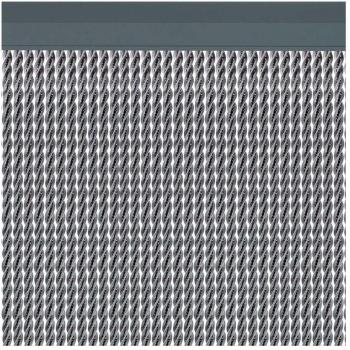 Cortina Acudam Manacor Puertas Plateado Exterior PVC Aluminio 90 x 210 cm