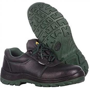 BEEWORK Zapato de Seguridad Vidar S3 SRC | Zapato de Trabajo en Piel Vacuno Hidrofugada, con Puntera y Plantilla Metálicas de Seguridad · Apta para Hombre y Mujer · Color Negro y Verde - Talla 37