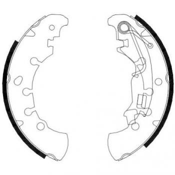 Juego de zapatas de freno Ferodo FSB4076 para Citroën Nemo, Fiat Grande Punto, Panda Natural Power, Lancia Ypsilon y Opel Corsa