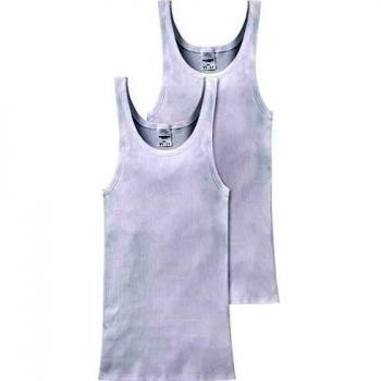 Camisetas sin mangas de algodón para hombre en pack de 2, color blanco, talla 8
