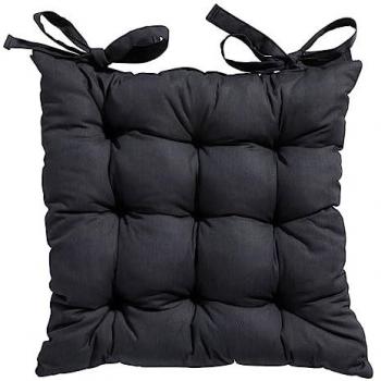 Madison Cojín de Asiento Toscane Basic 46x46 cm Negro