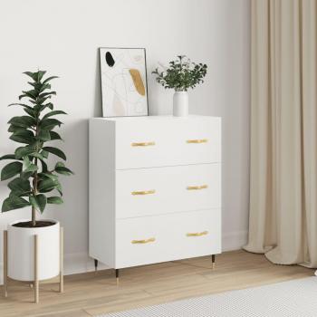 Aparador de madera contrachapada y madera de ingeniería blanco 69,5x34x90 cm Mueble de Almacenaje de Salón, Buffet para salón, Armario Auxiliar, Armario de Almacenamiento