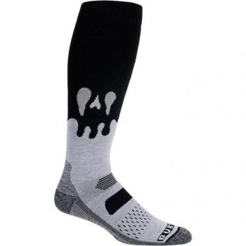 Calcetines de esquí y snow Burton Performance MW Skeleton para hombre, color negro y gris, talla L