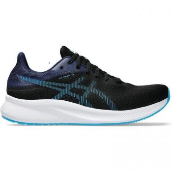 Zapatillas de running ASICS Patriot 13 para hombre, color negro y azul, diseño neutral