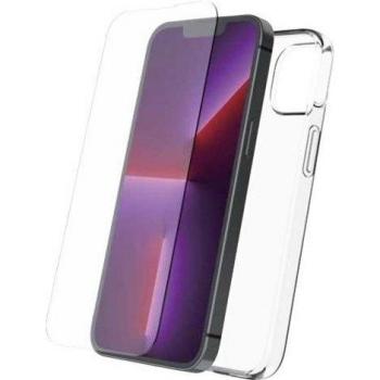Pack Funda Suave y Cristal Templado MyWay para iPhone 14 Plus, Transparente