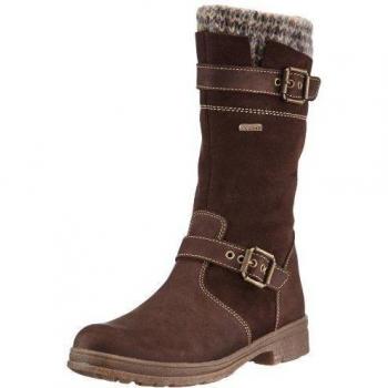 Däumling Marco RV - Alia RV - Botas Antideslizantes de cuero niña, Denver Espresso, 38