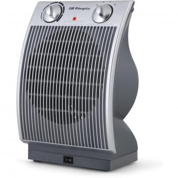 Calefactor Oscilante Orbegozo FH 6035 con Termostato Regulable, Función Ventilador y Potencia de 2200W en Plata