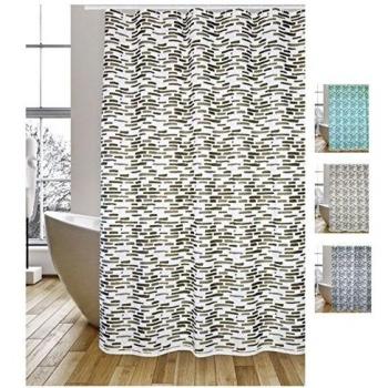 CORTINA DE BAÑO POLIESTER 180X200CM LOFT CHOCOLATE