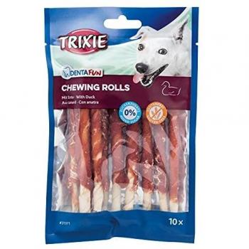Trixie Tiras Masticables Denta Fun, Pato, 12cm, 10uds/80g