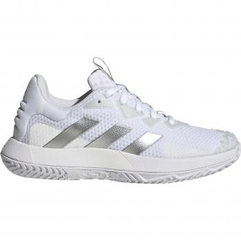 adidas SoleMatch Control Zapatilla de Tenis para Todas Las Superficies Mujeres - Blanco, Plateado