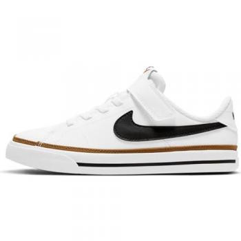 Zapatillas Nike Court Legacy para Niños - Unisex - Blanco y Negro - Talla 28.5