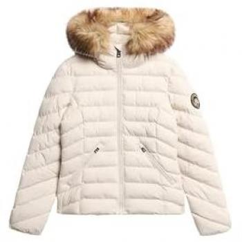 Superdry Women's Fuji Faux Fur Padded Down Jacket