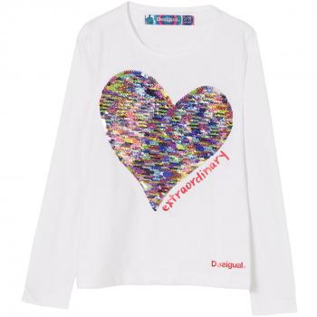 Desigual Ts_vancouver, Camisa Manga Larga para Niñas, Blanco