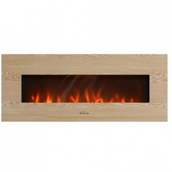 Chimenea Eléctrica Panorámica 2000W con Luz LED Ambiental y Panel Frontal MDF Purline CHE-530