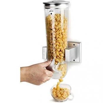 Dispensador de Cereales Giratorio de Pared Simple 1,50 Litros Plástico Transparente