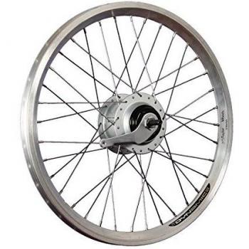 Rueda trasera para bicicleta de 20 pulgadas Shimano Nexus Inter-8 con freno contrapedal, color plateado