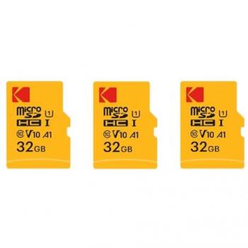 Paquete de 3 tarjetas de memoria KODAK Micro SDXC 32 GB Premium - Alta velocidad y fiabilidad para smartphones, cámaras, tabletas y consolas