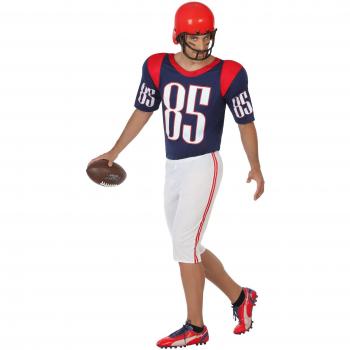 Disfraz de Jugador de Fútbol Americano y Rugby para Adultos - Talla M/L - Color Azul Multicolor