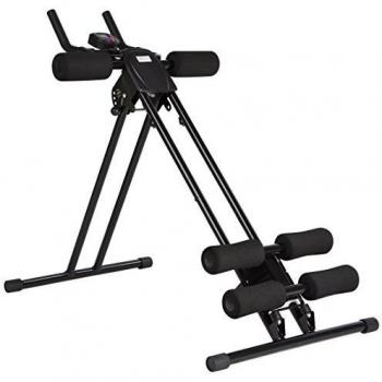 Ultrasport Ultra 150 Power Trainer, Aparato De Abdominales Gimnasia Con Apoyo Para Rodillas Máquina Plegable Consola Ajustabl Unisex Adulto, Negro, Talla Única