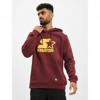 Starter Classic Logo Burgundy Hoodie - 100% Cotton, Size S
