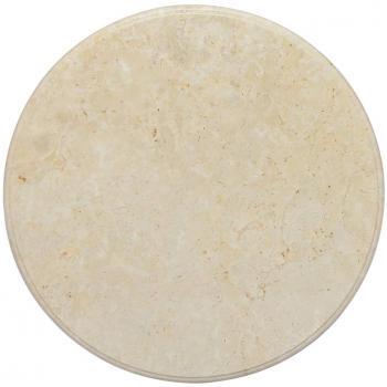 Tablero para mesa de mármol color crema Ø60x2,5 cm