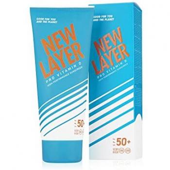 NEW LAYER - Crema solar Pro Vitamina D SPF50+ Protección solar 200 ml female, Sin microplásticos, Reef-friendly, Sin octocrileno, Resistente al agua, Clima neutro