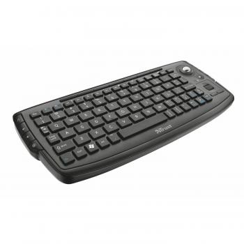 Trust Andura Wireless Entertainment - Teclado wireless con trackball Negro