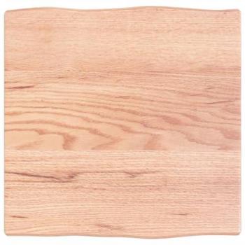 Mesa de madera tratada de roble borde natural 40x40x2 cm