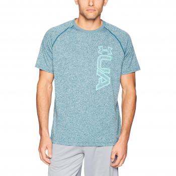 Under Armour UA Tech Graphic SS tee Camiseta de Manga Corta, Hombre, Verde