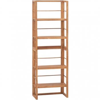 60x30x180 cm Solid Teak Wood Shelving Unit