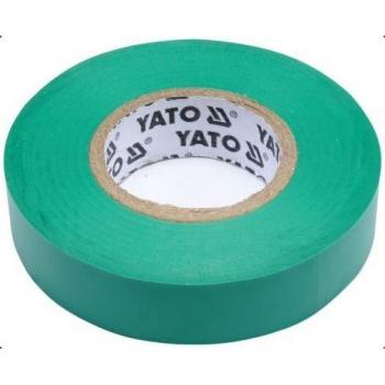 Cinta aislante YATO YT-81595 - 1 pieza, color negro, ancho de 19 mm, longitud de 20 m, resistente a la humedad y al desgaste