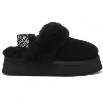 Wagtail Women's Removable Strap Platform Slippers - Black Suede