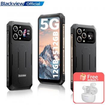 Smartphone protegido Blackview BL8000 5G, Dual SIM, 12GB RAM, 512GB de almacenamiento, color negro