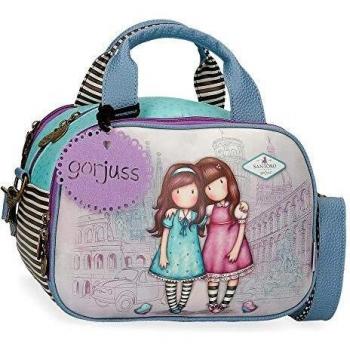 Neceser GORJUSS con Bandolera Adaptable Friends Walk Together, 28x21x19 cm, Morado