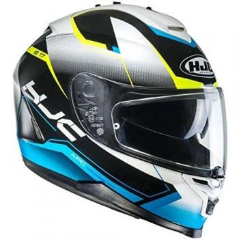 Casco integral para moto IS-17 Loktar MC2 de HJC, en negro, azul y amarillo, Talla XS
