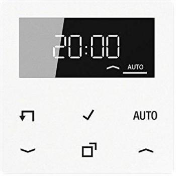 Jung A 1750 D WW Standard Timer with Display, Alpine White, Glass Front