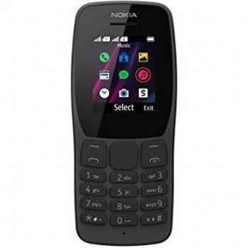 Nokia 110 - Teléfono Dual SIM, 14 horas de conversación, radio FM, Snake, negro