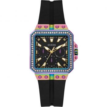 Guess Libra GW0618L3 Ladies Watch - Reloj de mujer con correa de silicona negra y diseño elegante