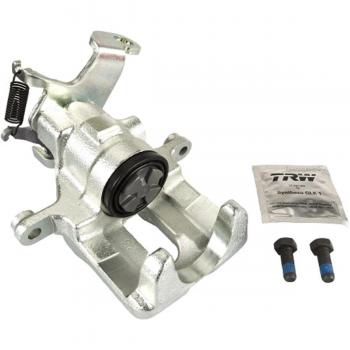 Pinza de freno TRW BHQ301E, Trasero Izquierda, compatible con vehículos específicos, incluye pistón y soporte, fabricada en aluminio para mayor ligereza y resistencia a la corrosión