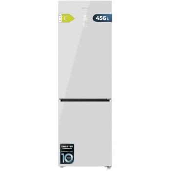Frigorífico Combi Total No Frost Cecotec Bolero CoolMarket 456L Cristal Blanco C, 201 cm Alto, 59.5 cm Ancho, Compresor Inverter Plus y Botellero