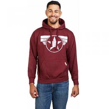 Marvel Captain America-Cap Logo Capucha, Rojo