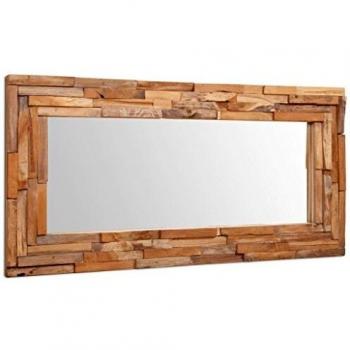 vidaXL Espejo Decorativo Teck 120x60cm Rectangular