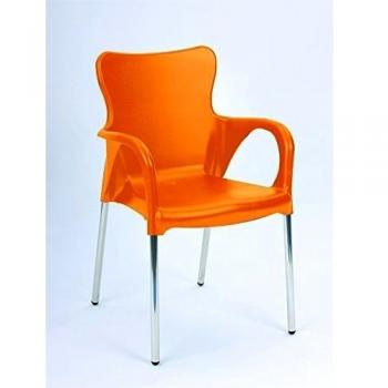 Garden Life 8306AL-07 - Sillón apilable, 46 x 54 x 86 cm, Color Naranja